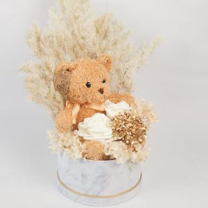 personalized Teddy flower box